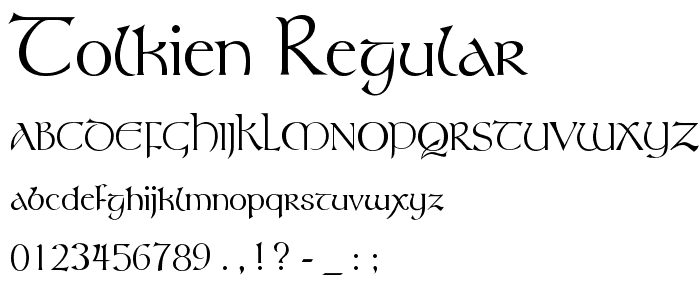 Tolkien Regular font